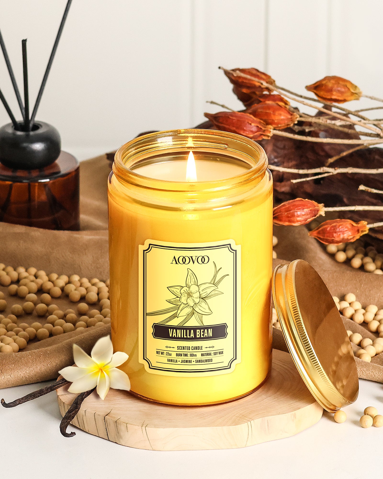 AOOVOO Classic Scented Candle – Vanilla Bean