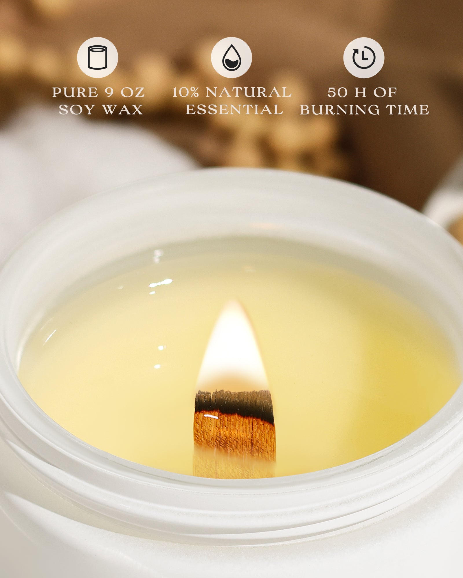 AOOVOO Classic Scented Candle – Gold light Gift Box