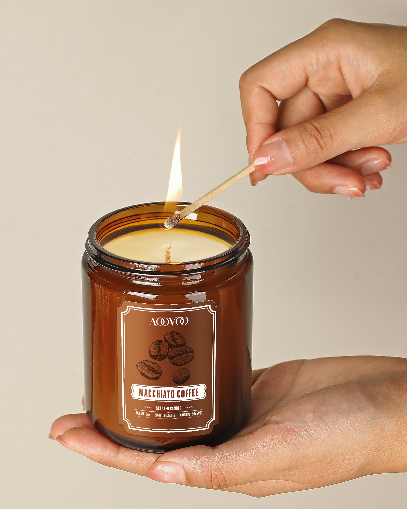 AOOVOO Classic Scented Candle – Macchiato Coffee