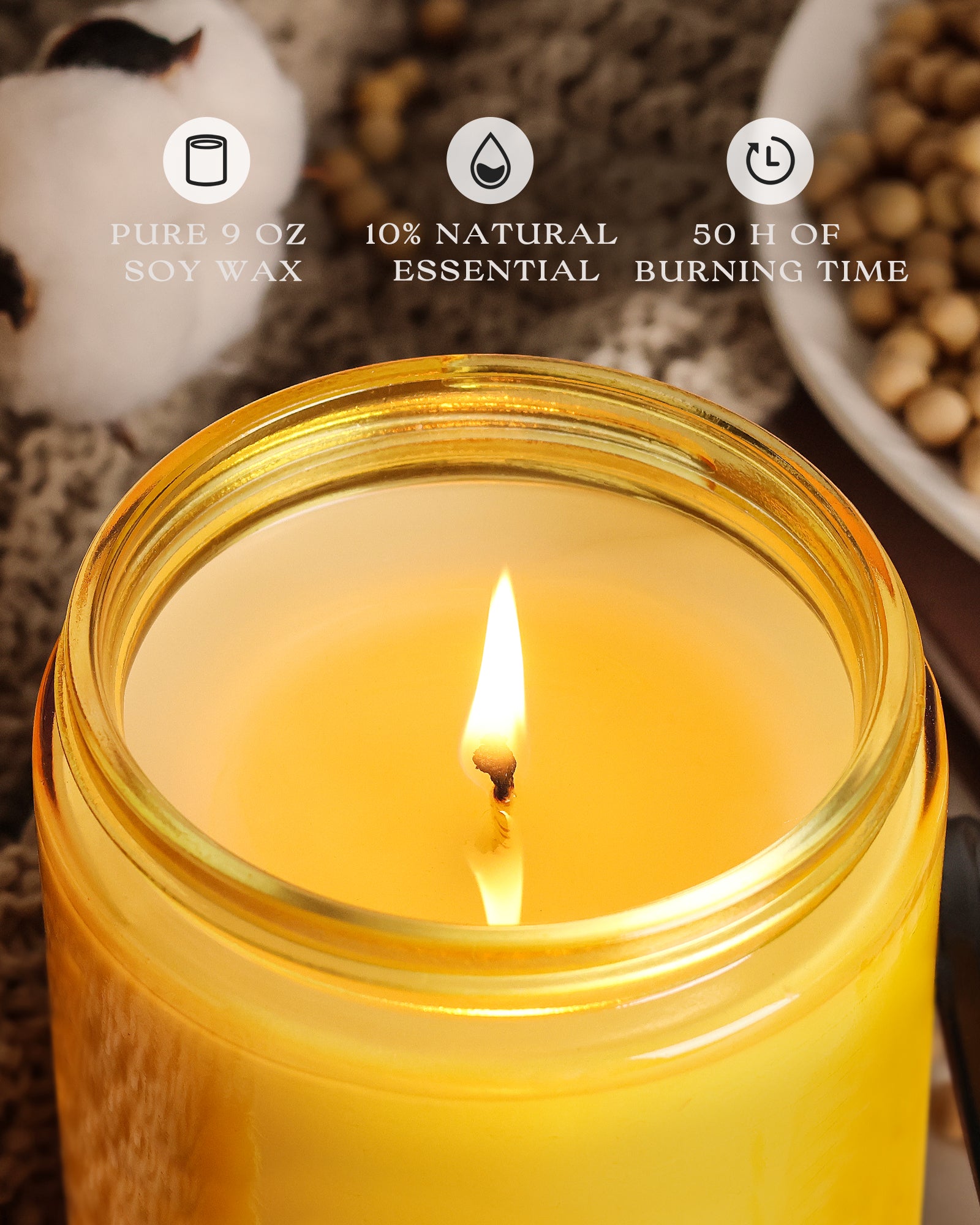 AOOVOO Classic Scented Candle – Vanilla Bean
