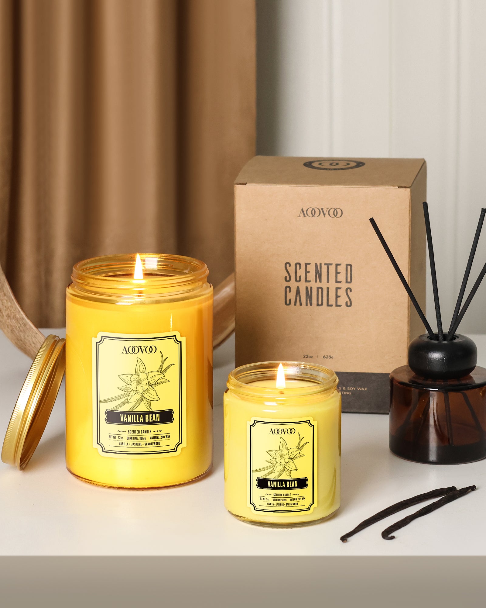 AOOVOO Classic Scented Candle – Vanilla Bean