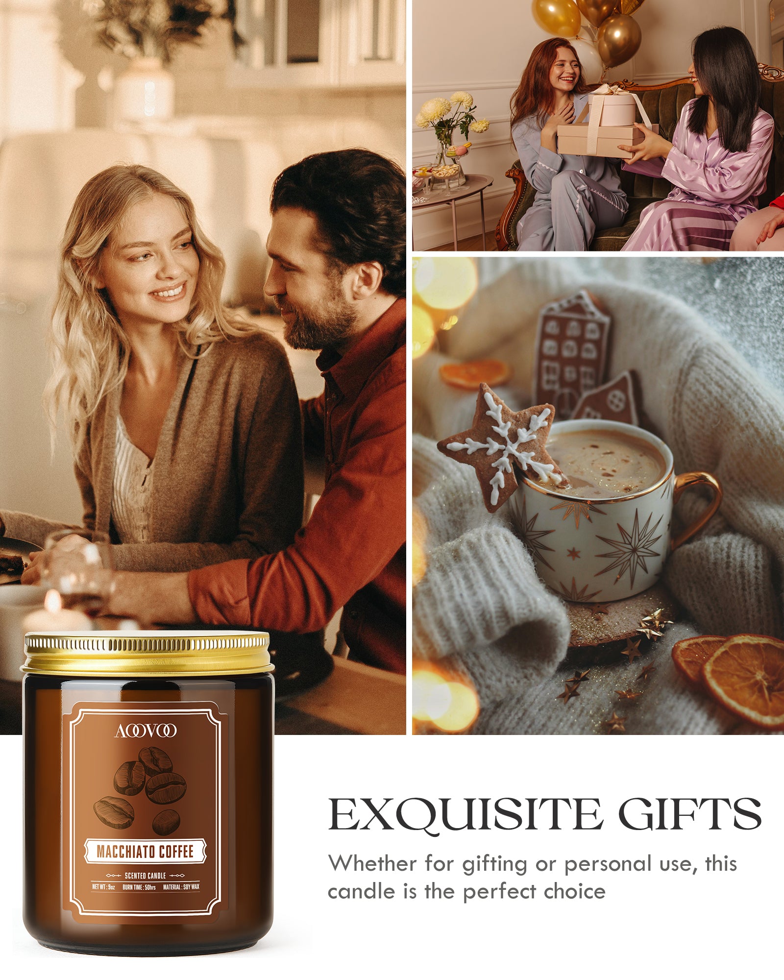 AOOVOO Classic Scented Candle – Macchiato Coffee