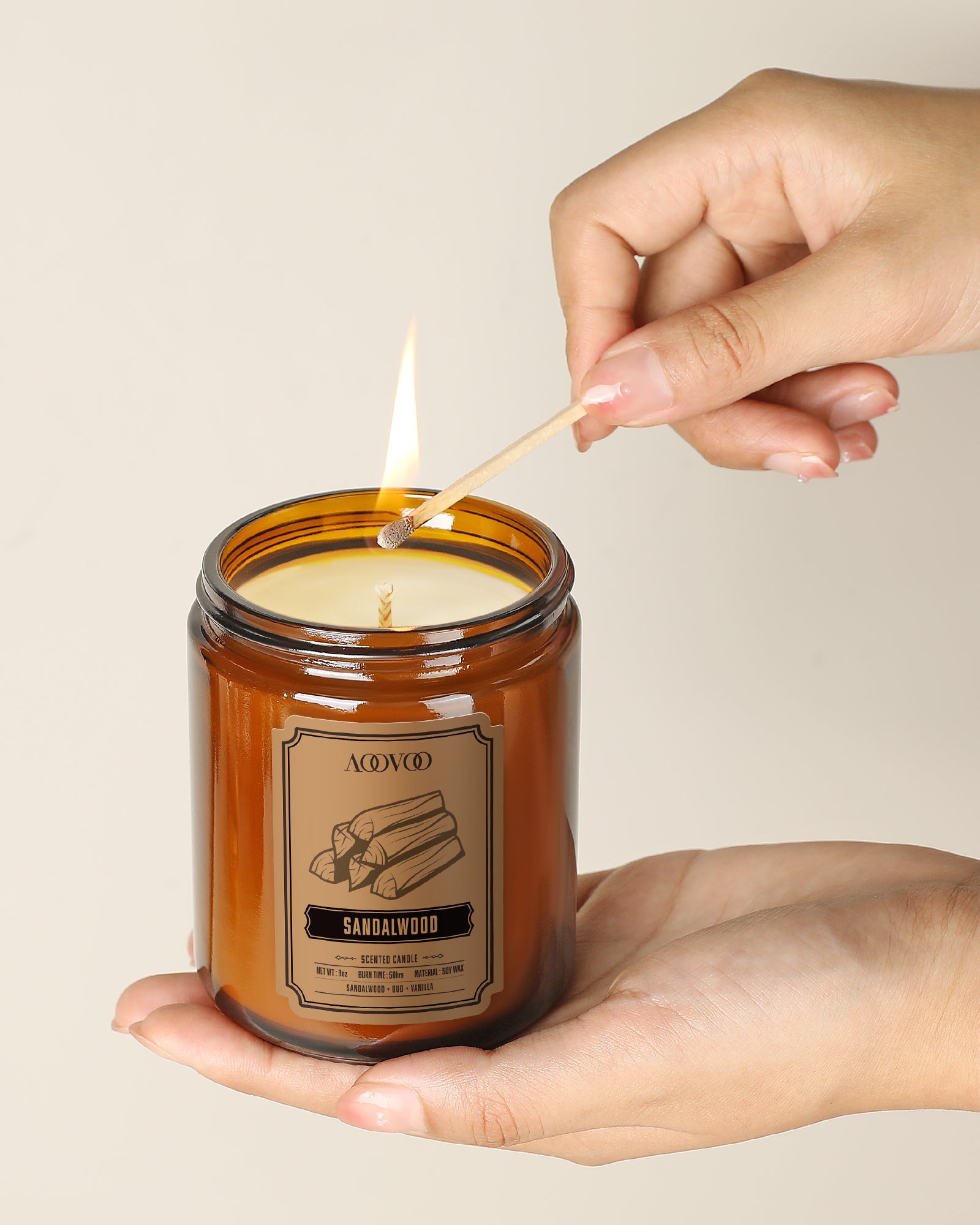 AOOVOO Classic Scented Candle – Sandalwood
