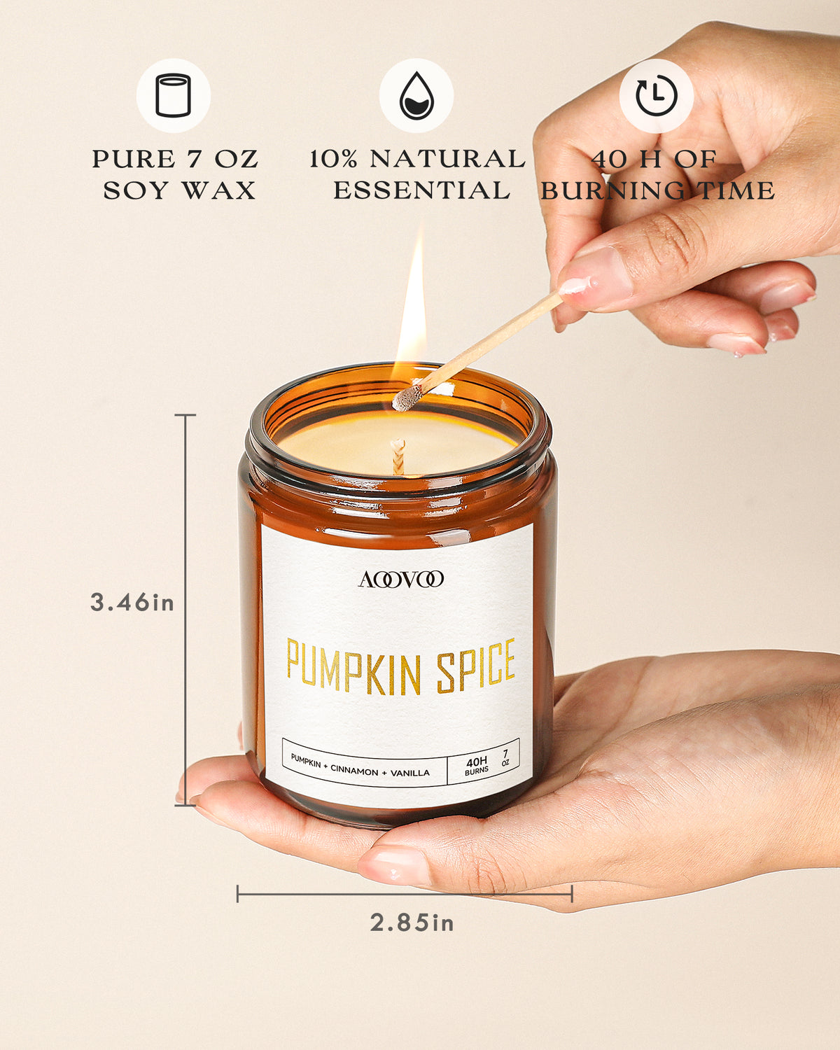 AOOVOO Fall Scented Candle Gift Set