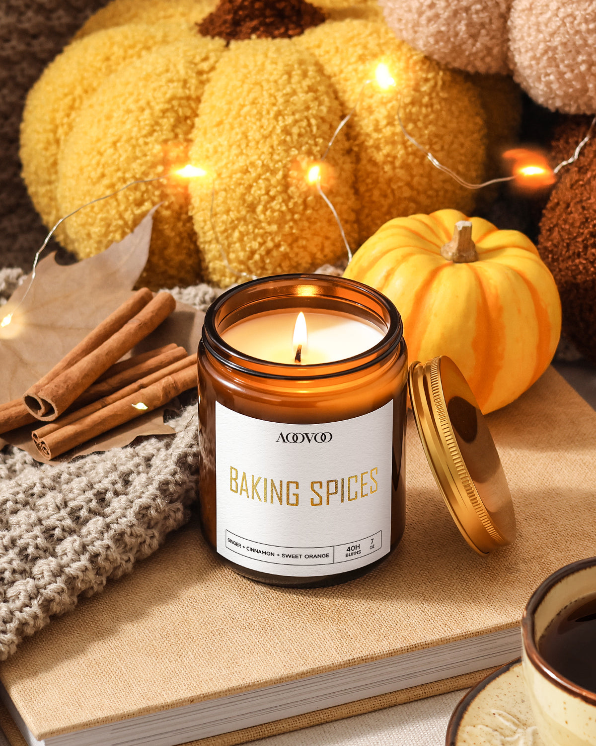 AOOVOO Fall Scented Candle Gift Set