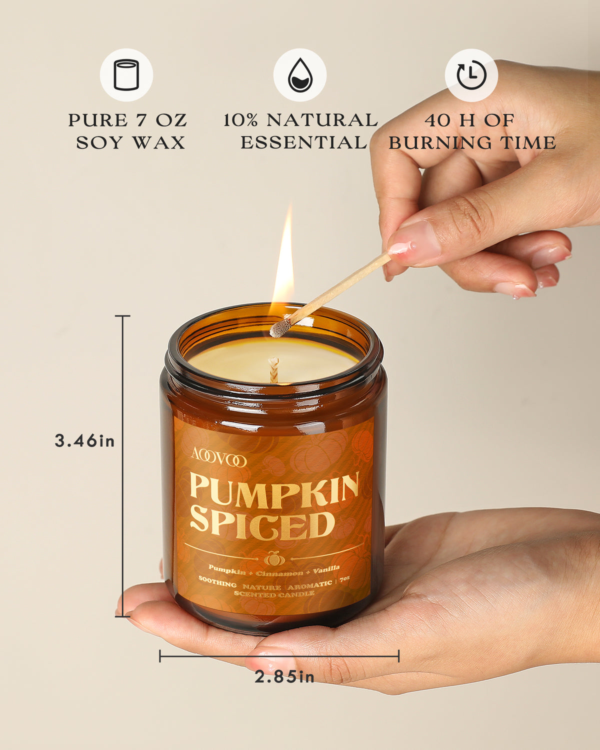 AOOVOO Fall Scented Candle Gift Set - Whispers of Autumn