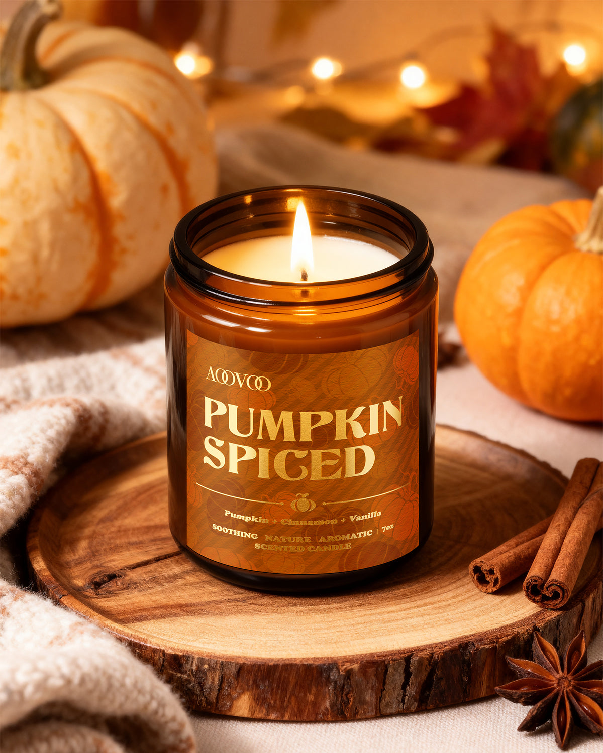 AOOVOO Fall Scented Candle Gift Set - Whispers of Autumn