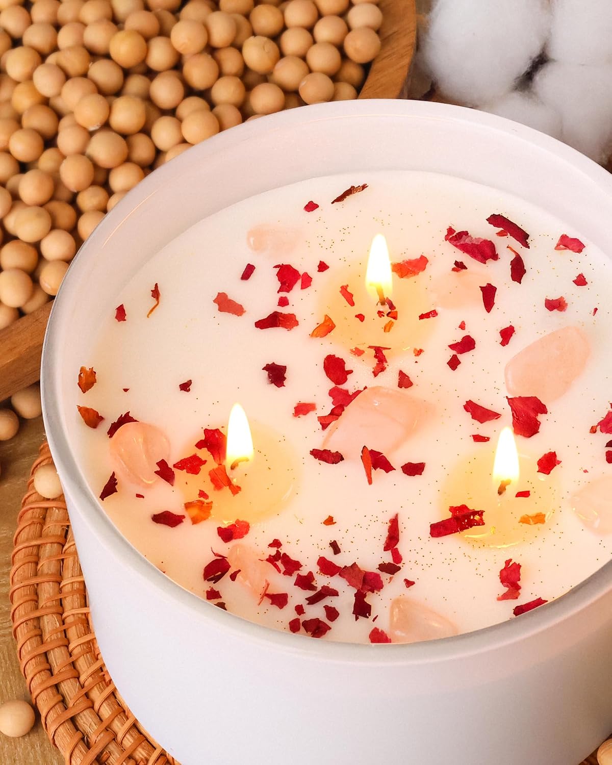 3 Wick Soy Candles for Home Scented