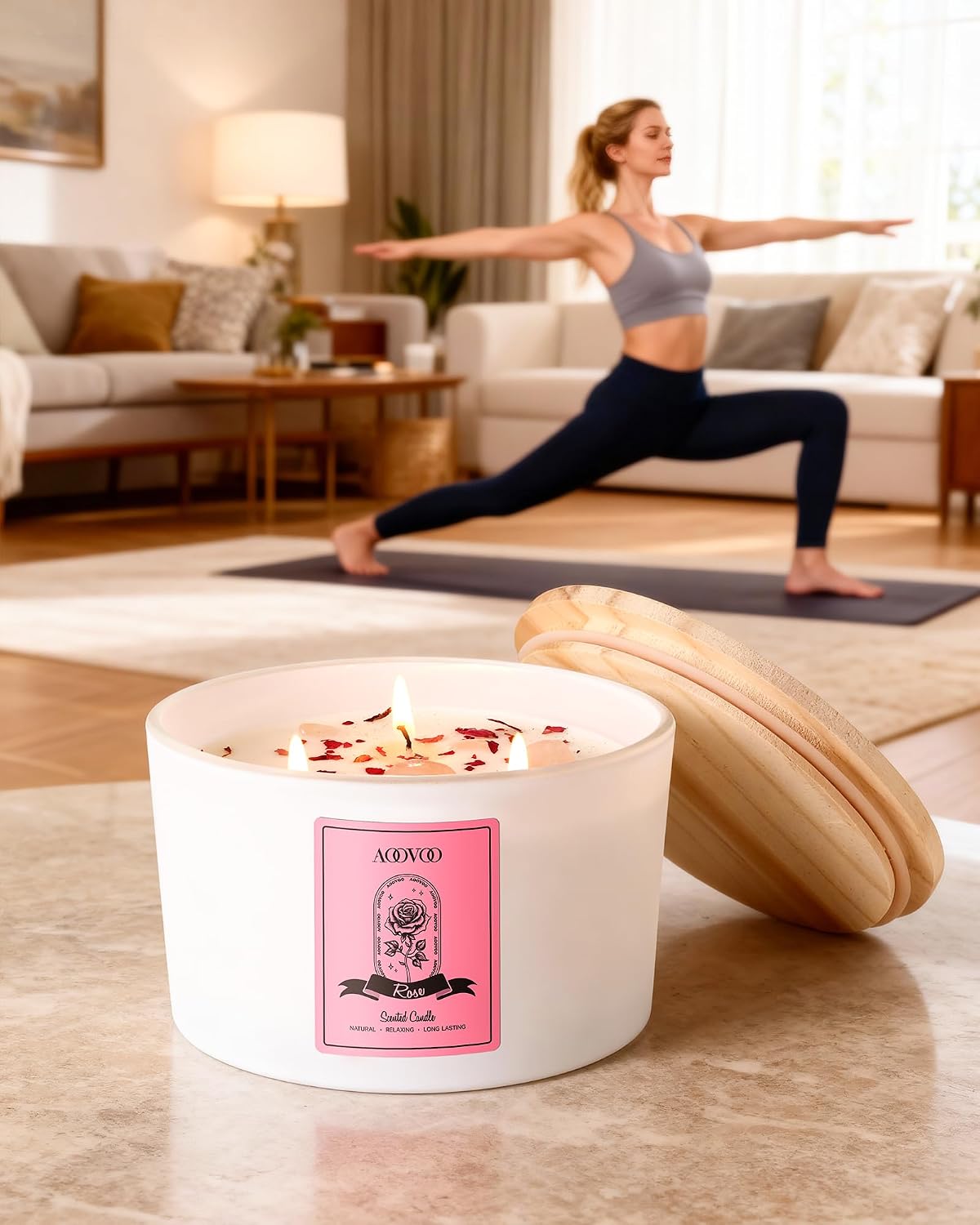 rose scented candle for women