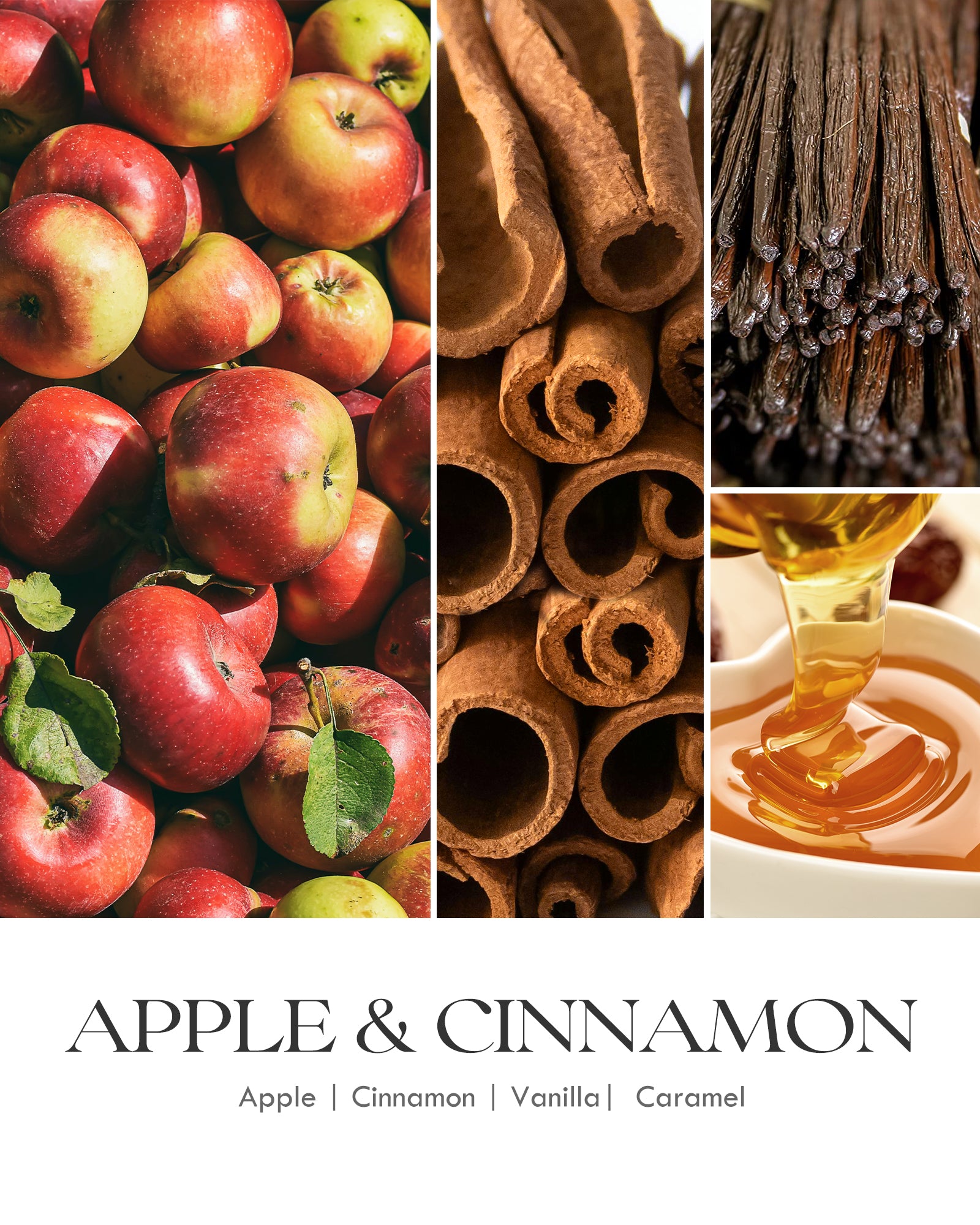 AOOVOO Classic Scented Candle –  Cinnamon & Apple