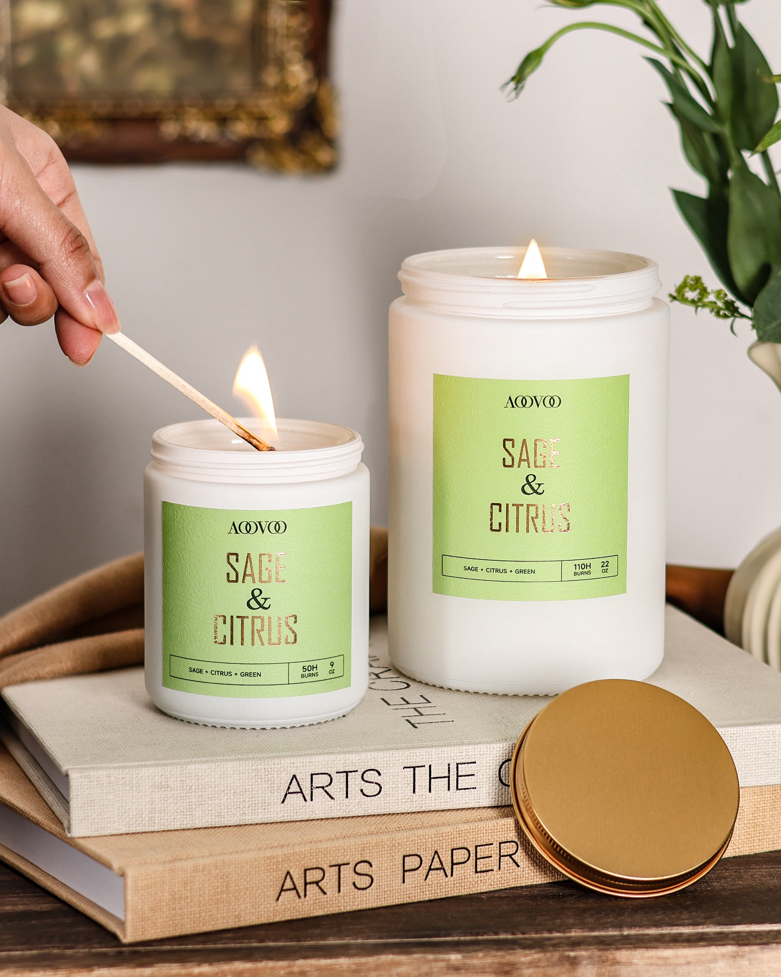 AOOVOO Classic Scented Candle –  Sage&Citrus