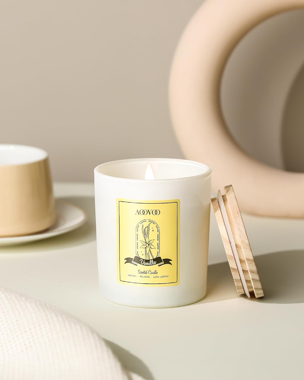 Luxury vanilla scented candle,Meditation crystal candle,Chakra balancing candle,Vanilla serenity candle